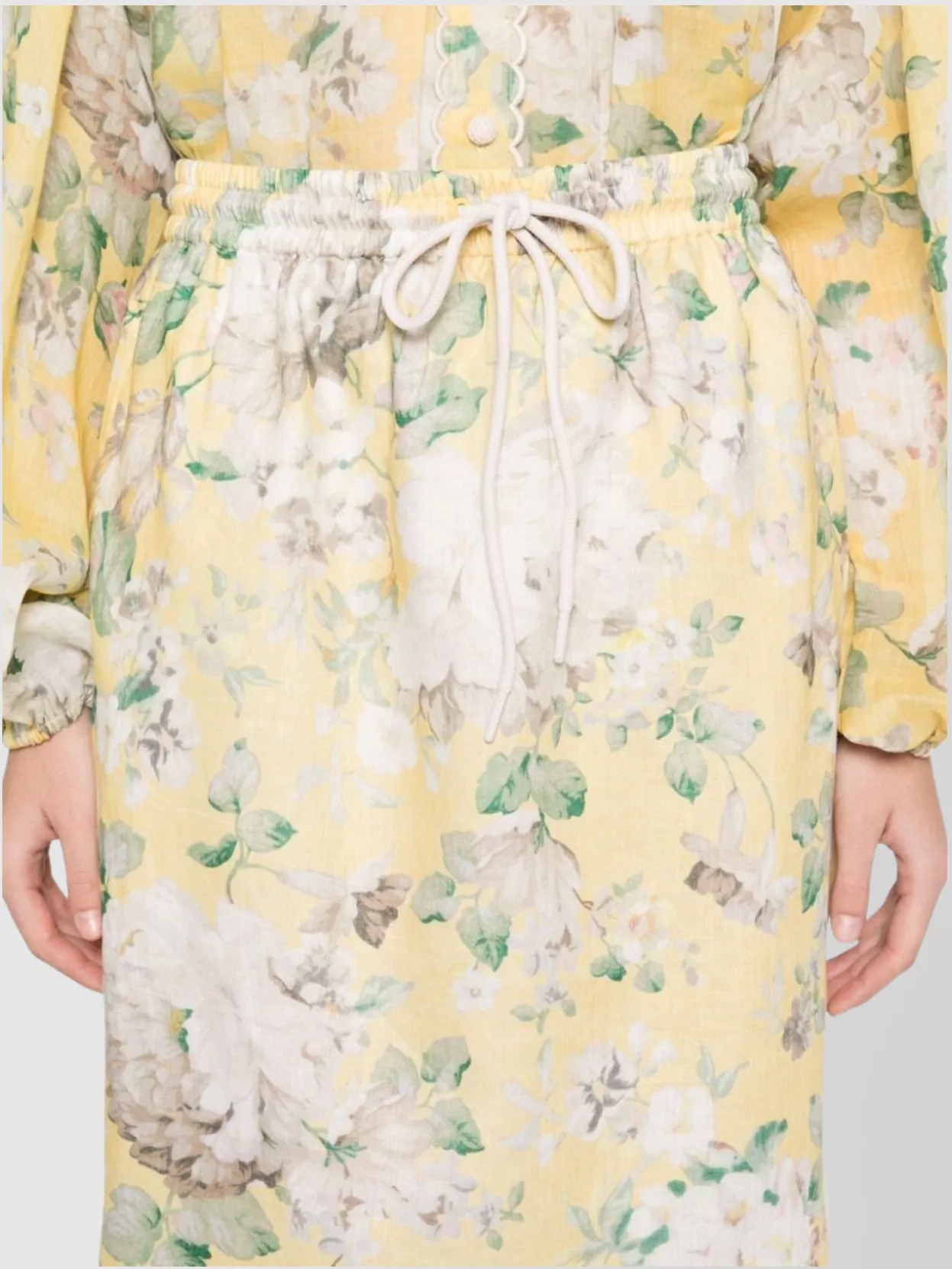 Zimmermann Acacia Printed Linen Skirt