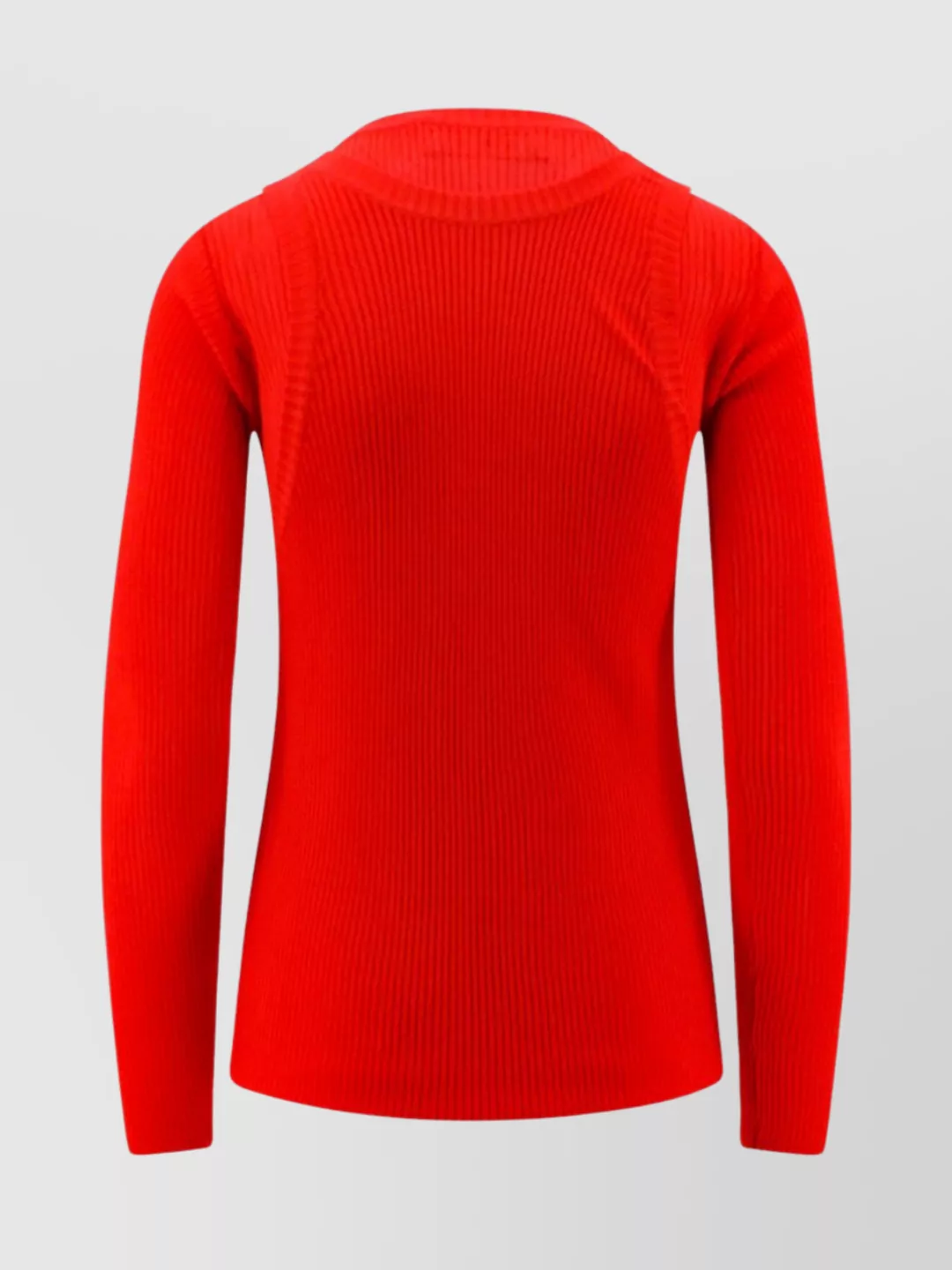 Marni Ribbed Viscose Top With Buttonholes In Red