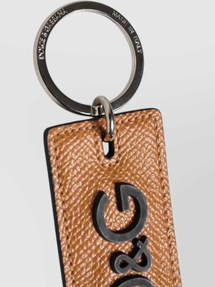 Dolce&Gabbana Leather Logo Keyring