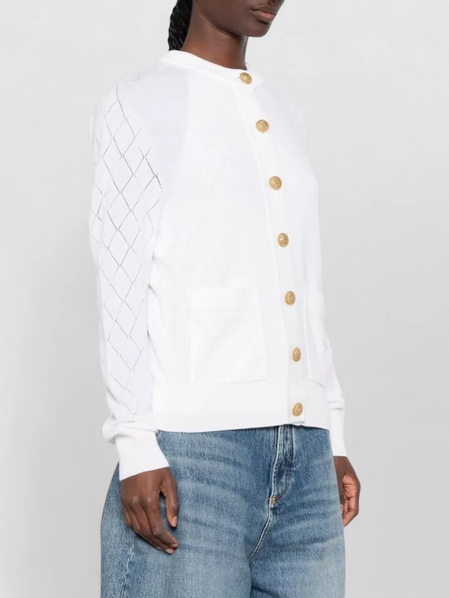 Balmain Virgin Wool Long-Sleeve Cardigan