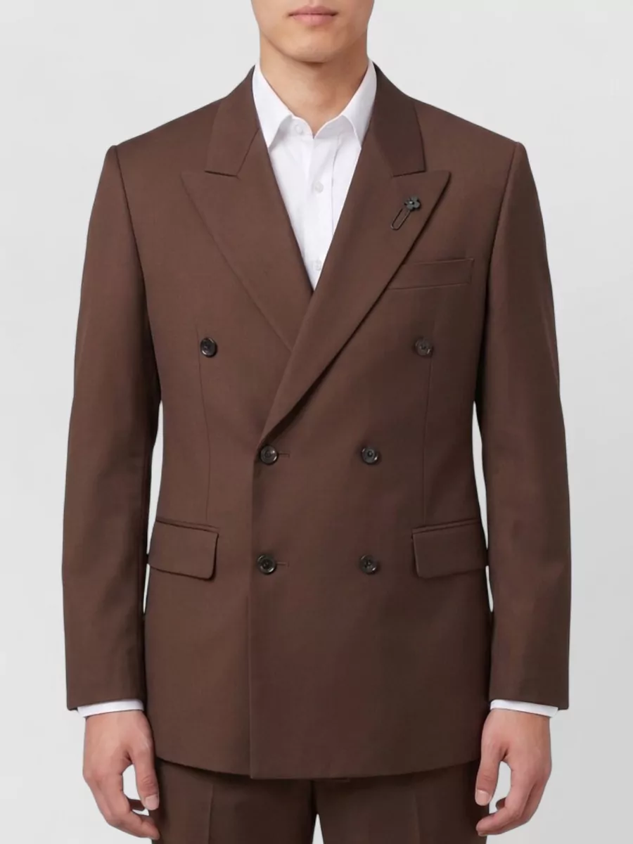 Lardini virgin wool double-breasted jacket