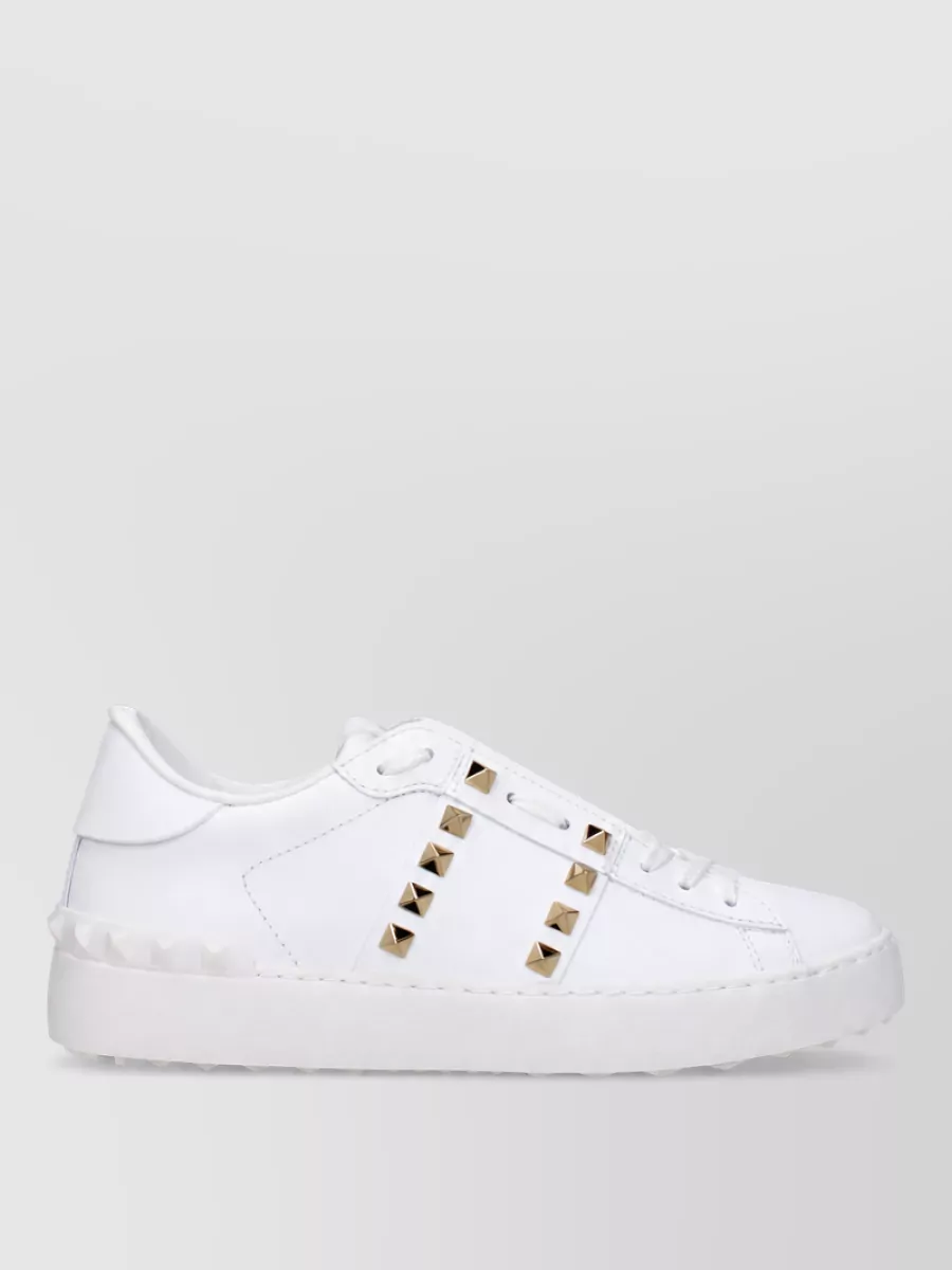 Valentino Garavani Leather Rockstud Low-Top Sneakers