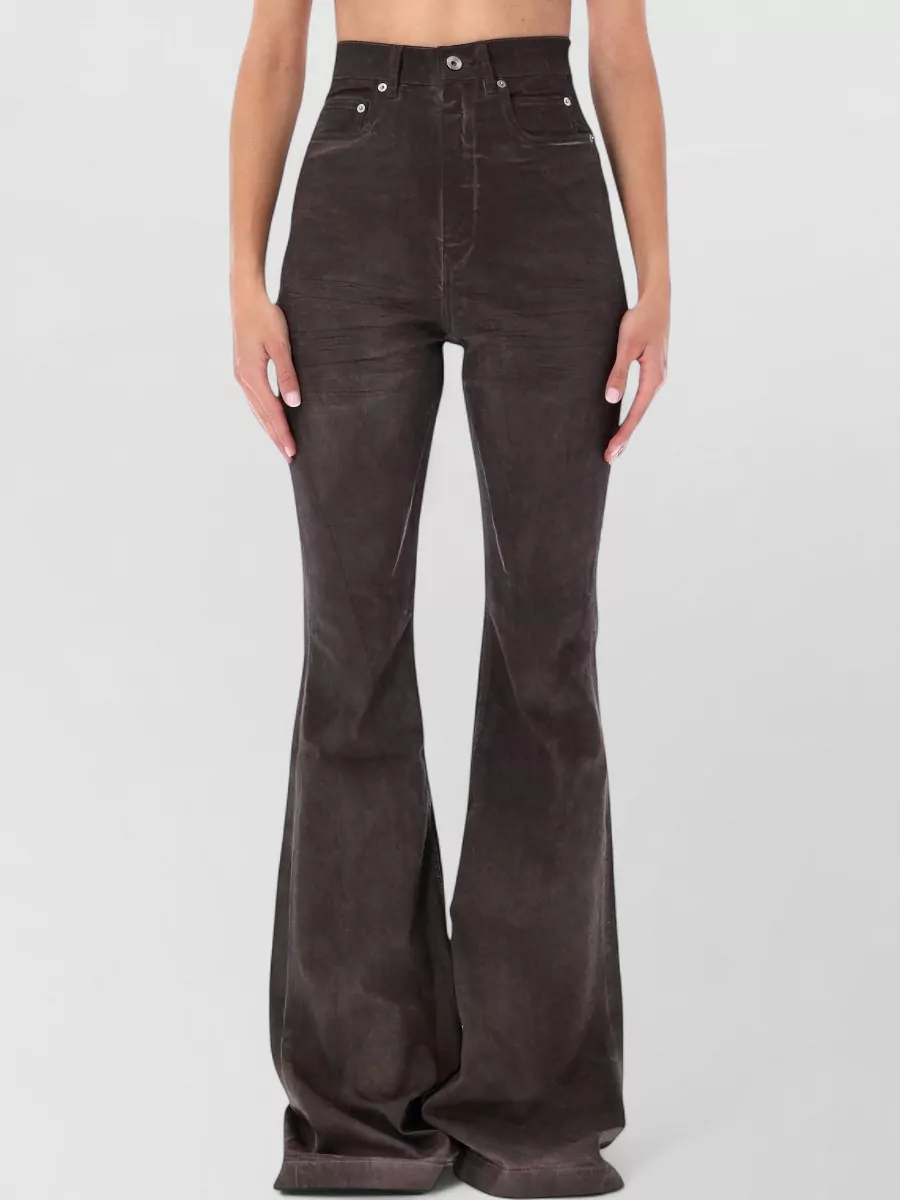 Rick Owens Drkshdw denim high-rise slim-fit bootcut jeans