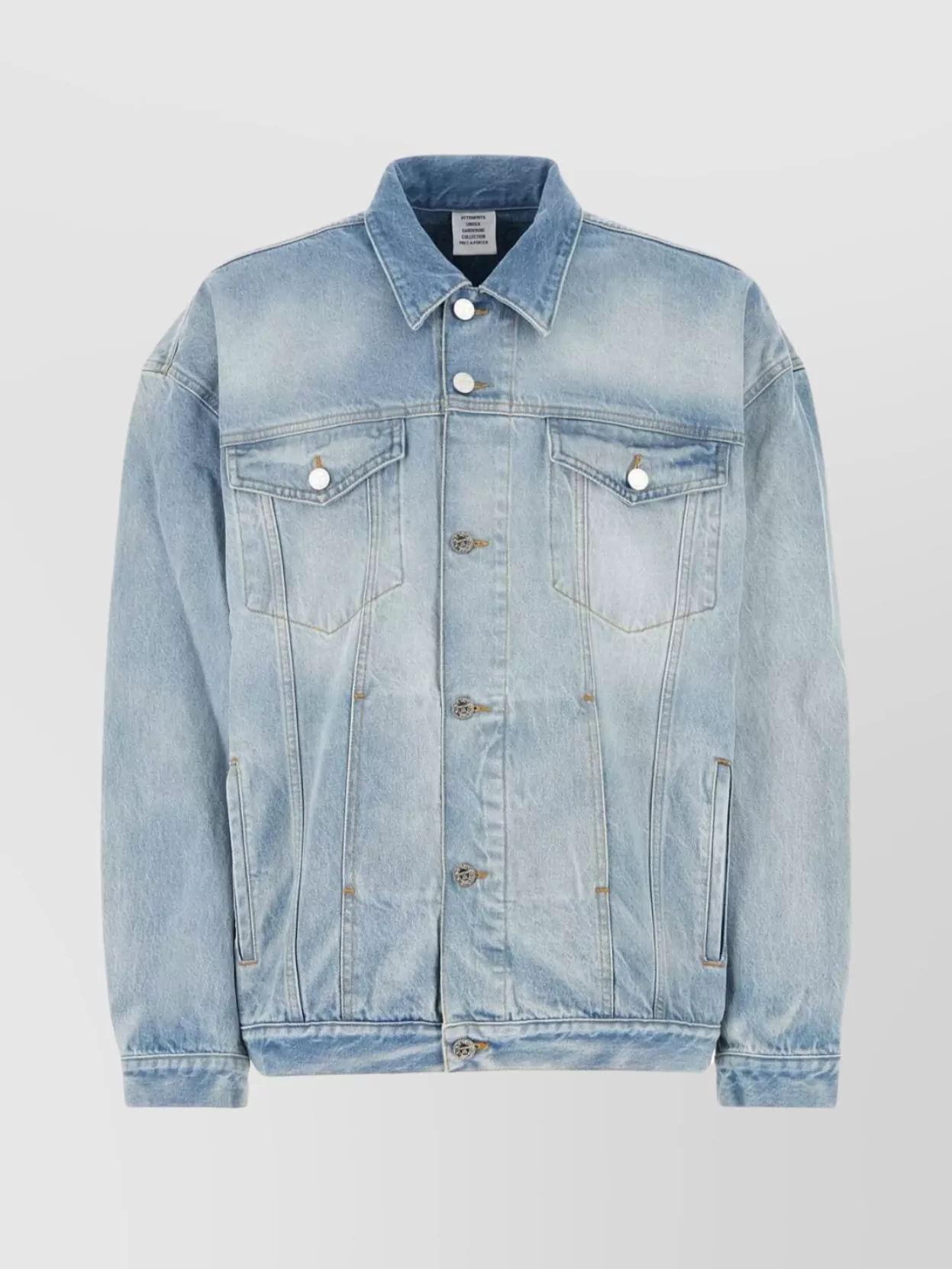 Shop Vetements Denim Jacket With Chest And Side Pockets