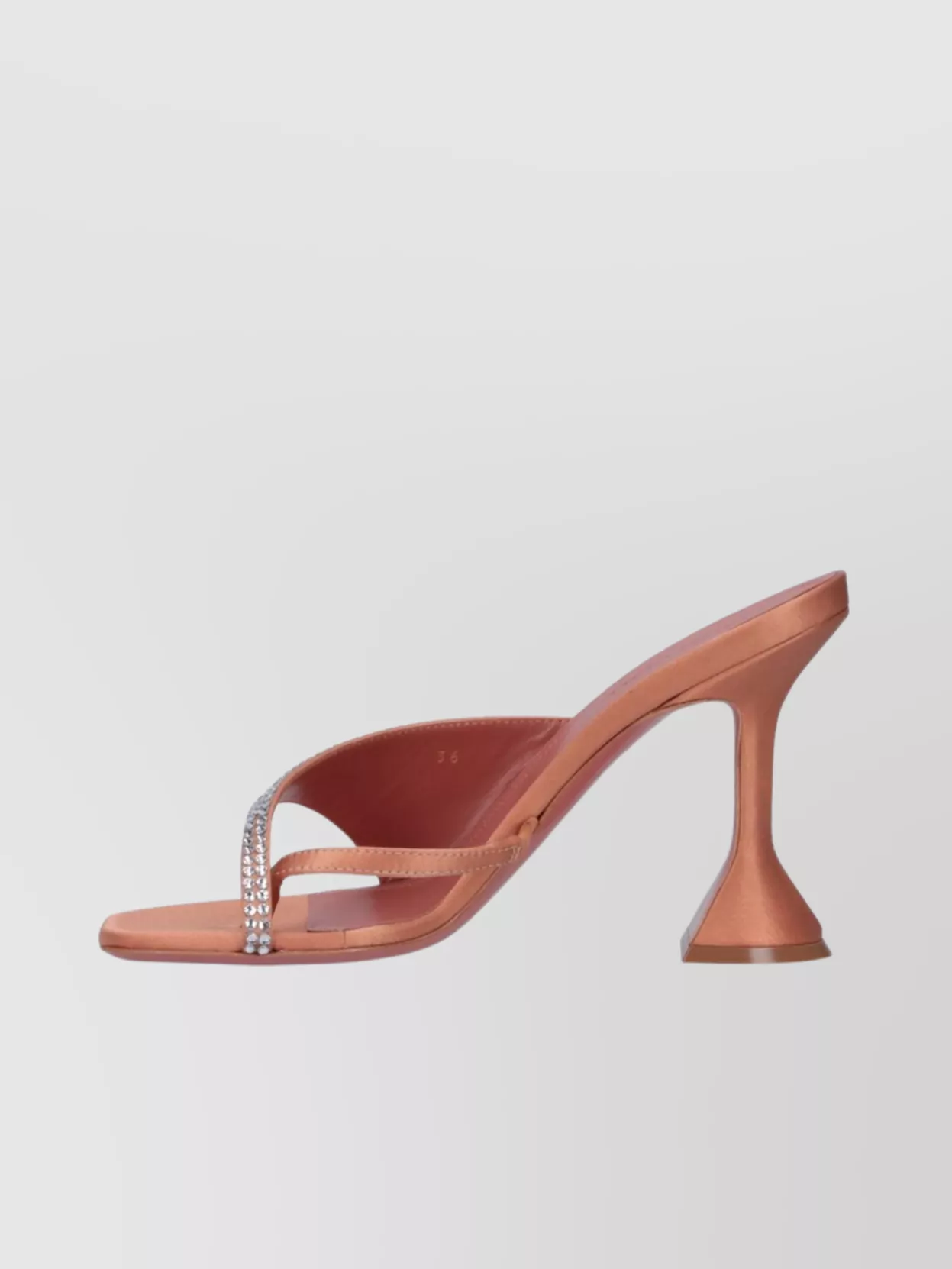 Amina Muaddi Heel Sandals Rhinestone Embellishment