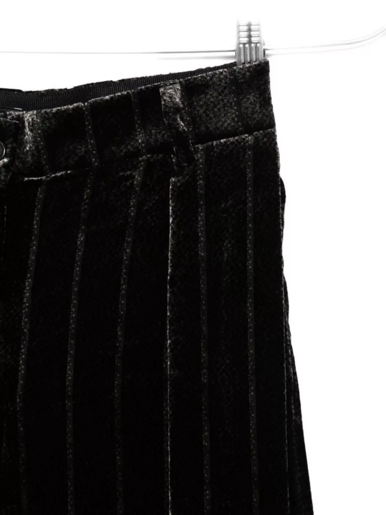 Emporio Armani Wide Leg Velvet Trousers Striped