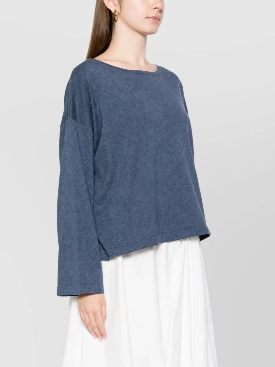 Ct Plage Cotton Boat Neck Long Sleeve Sweatshirt