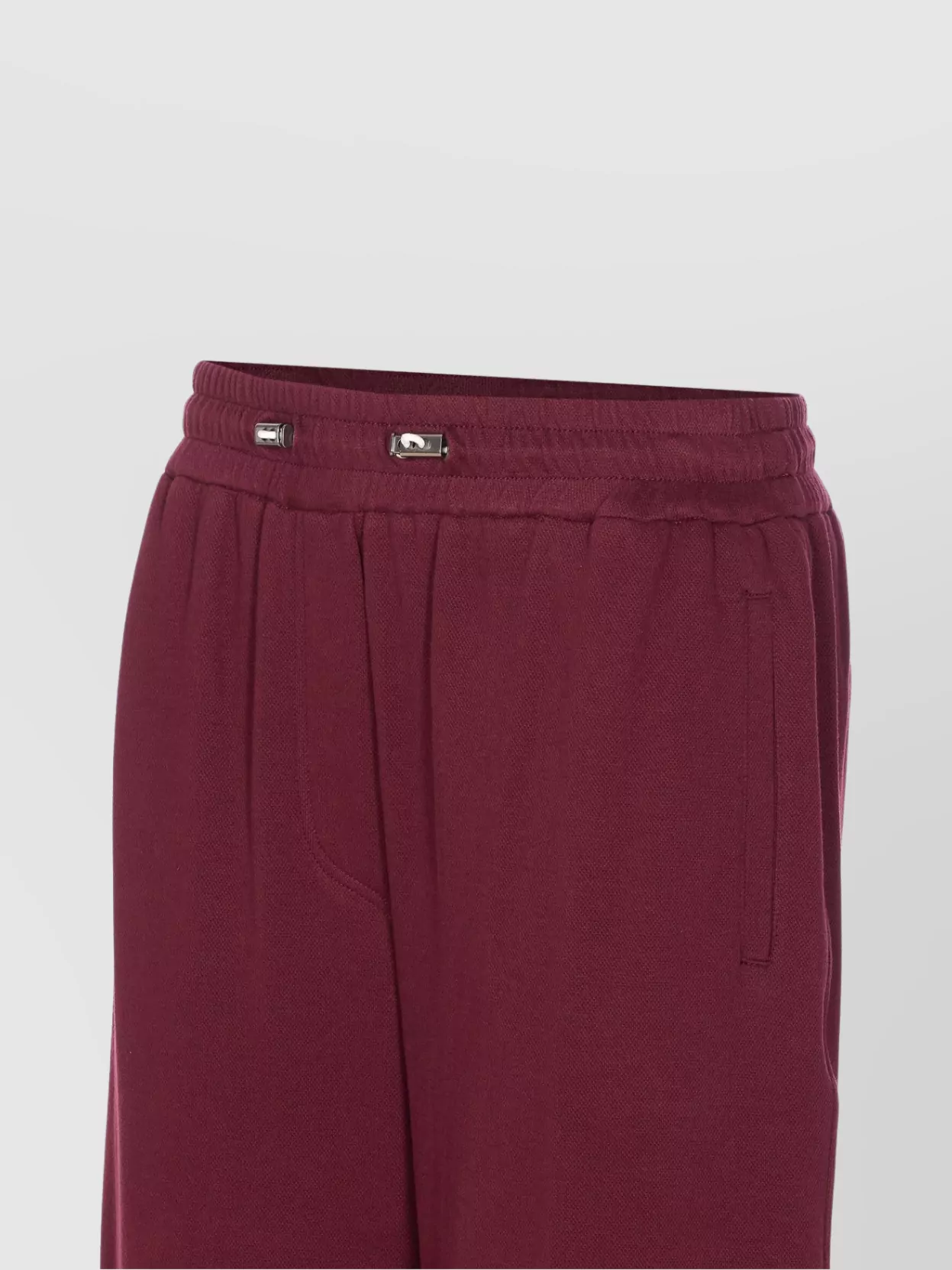 Brunello Cucinelli Track Pants With Elasticized Waist And Pockets In Burgundy