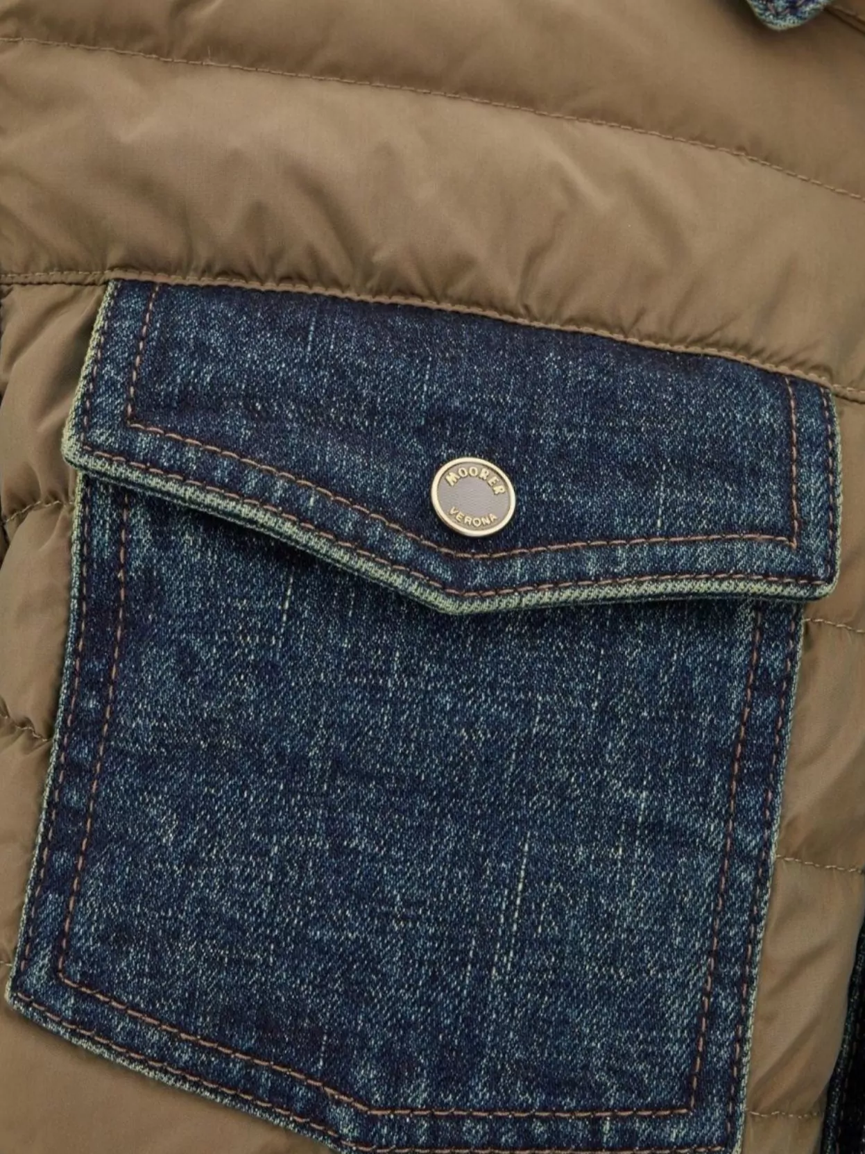Moorer Jacket Nylon Denim Inserts
