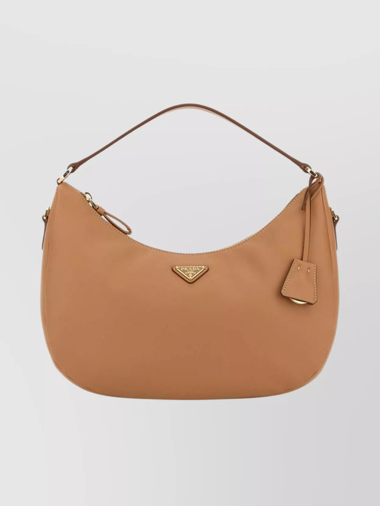 Prada Curved Handbag Gold-tone Hardware In Orange