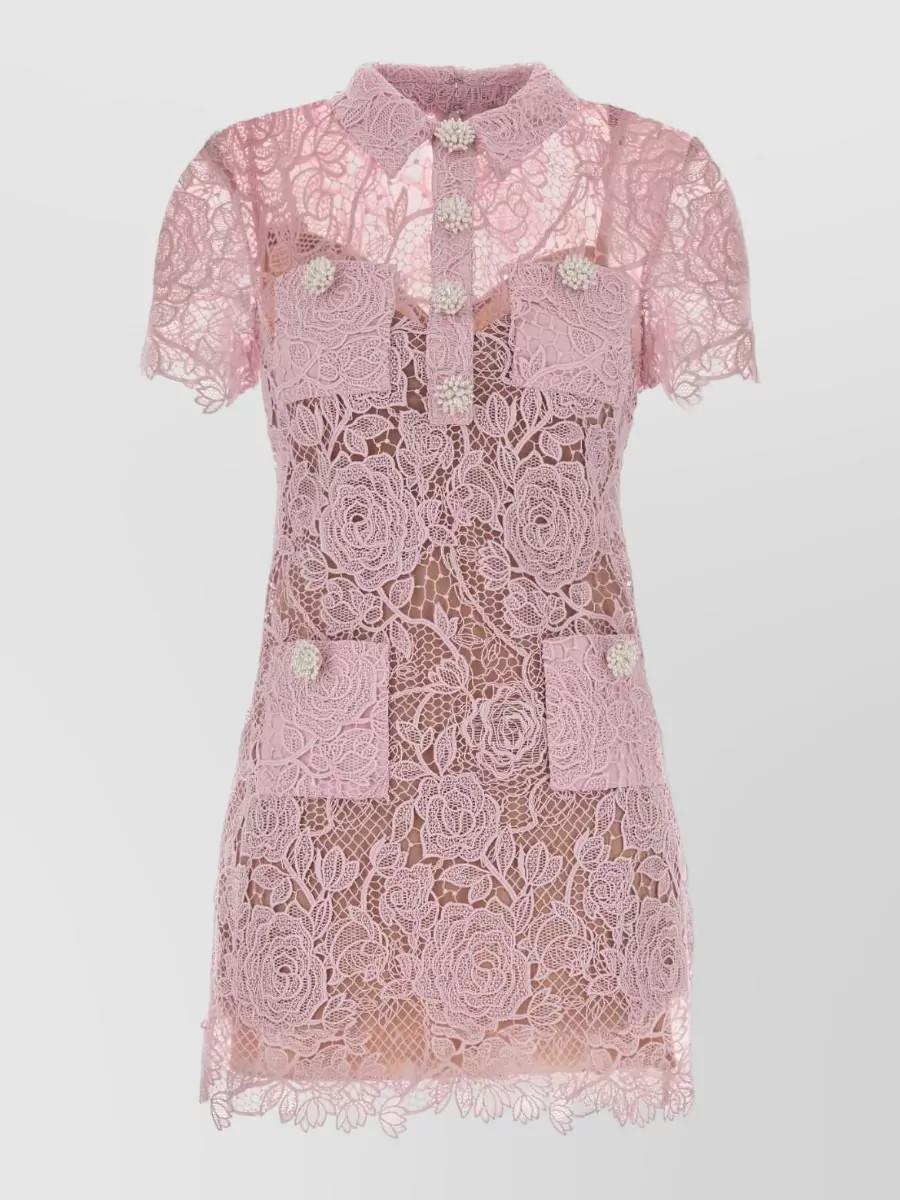 Self-Portrait lace mini dress