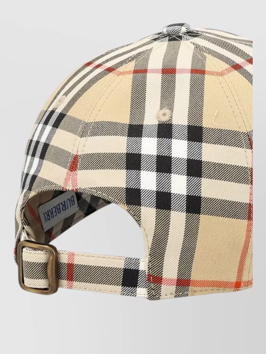Burberry Check Cotton Baseball Cap