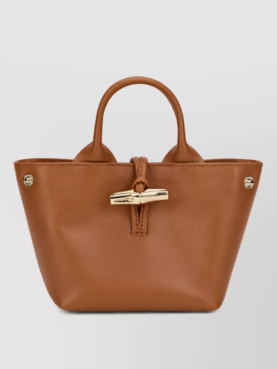Longchamp calfskin le roseau mini bag