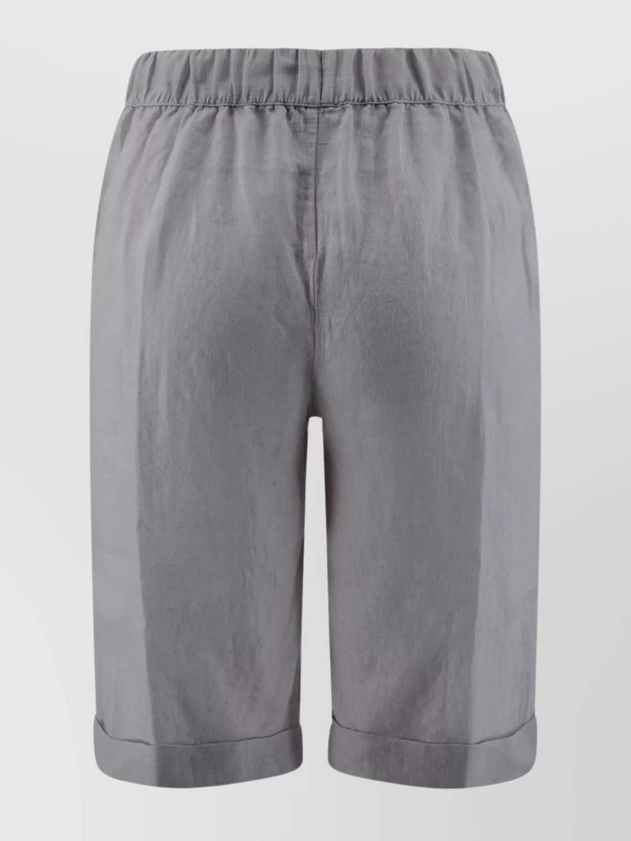 Shop Whyci Linen Shorts Elastic Waistband