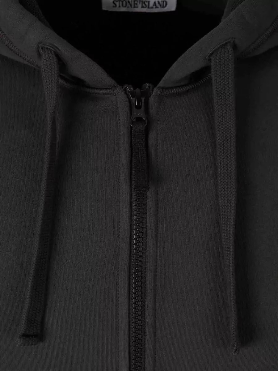 Stone Island Cotton Zip Up Hoodie