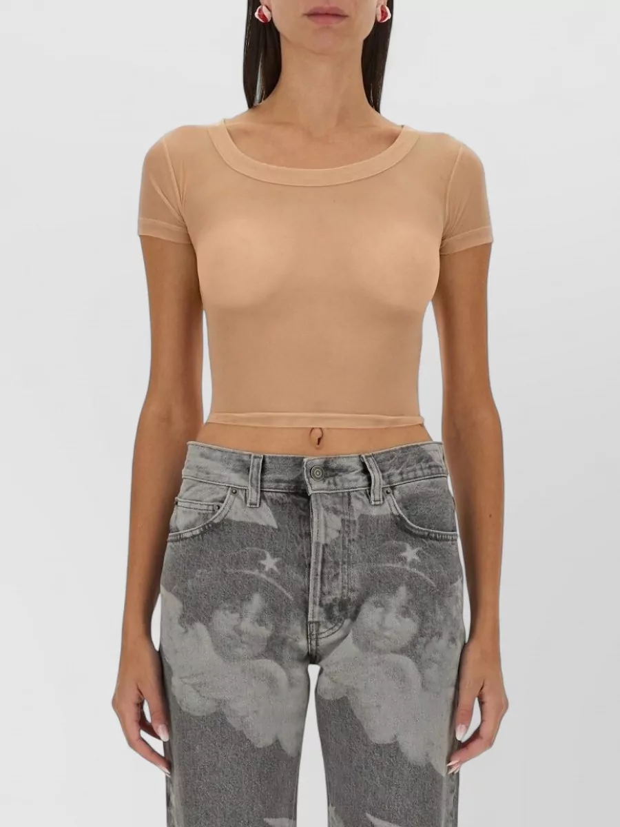 Fiorucci Cropped tulle top