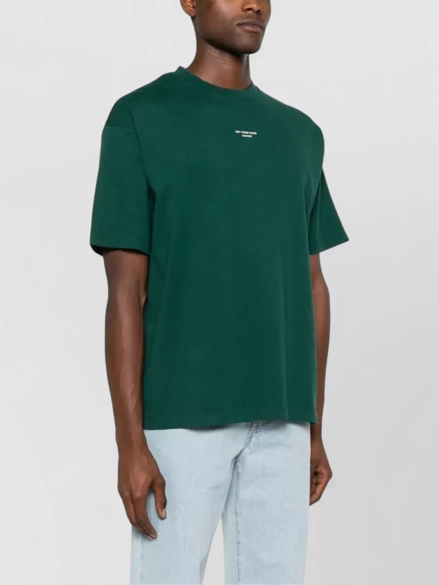 Drôle De Monsieur Slogan Crew Neck Straight Cut Short Sleeves