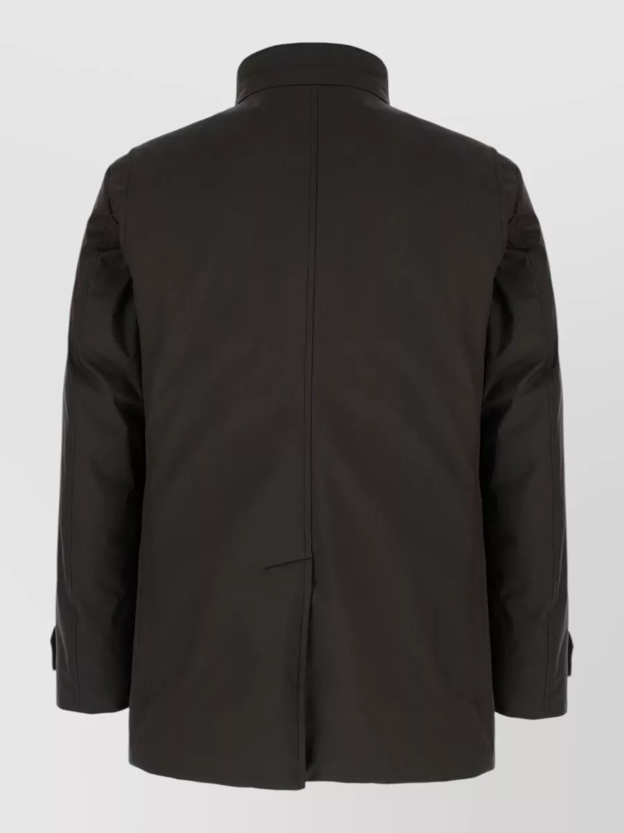 Moorer Quilted Polyester Down Jacket High Collar Pockets In Multi