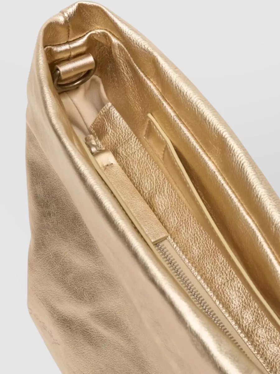 Marsell Laminated Calf Leather Shoulder Clutch Bag