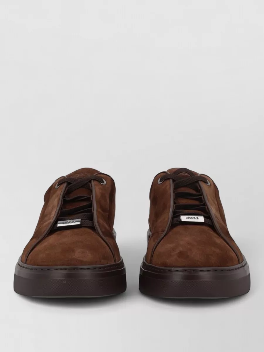 Boss leather low-top sneakers