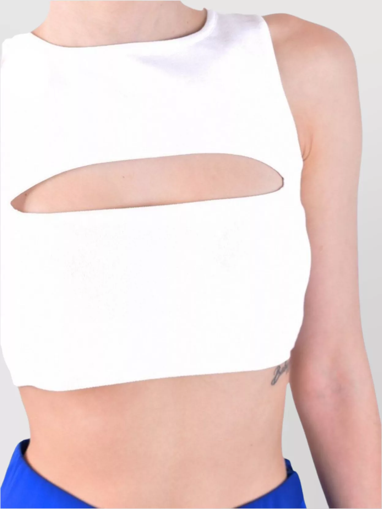 Dsquared2 Short Cut-Out Round Neck Sleeveless Top