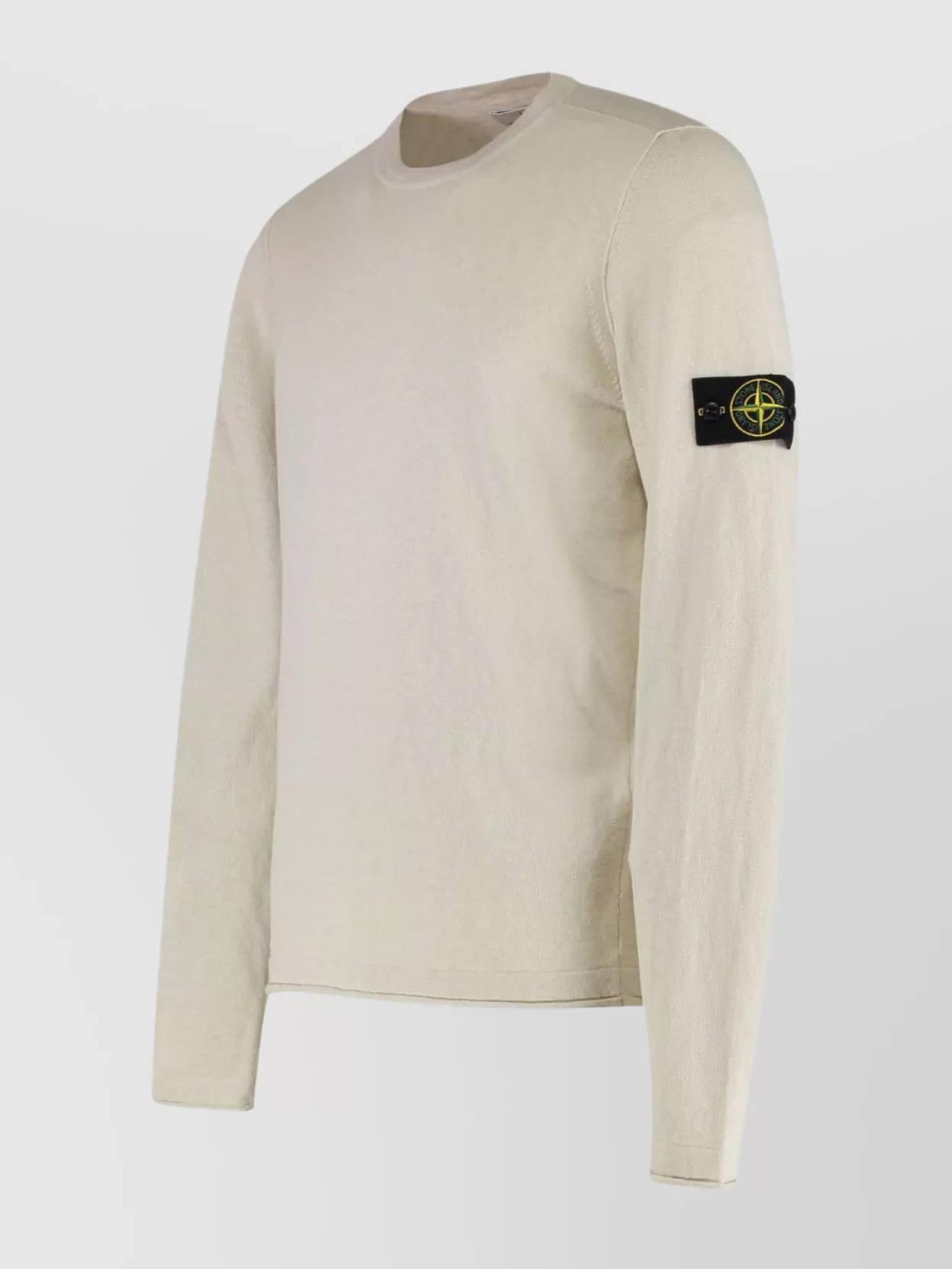 Stone Island Crew-neck Cotton Blend Sweater In Neutral