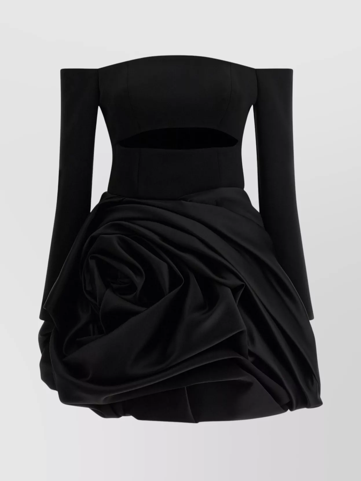 Carolina Herrera Off-shoulder Dress Featuring Structured Silhouette In Black