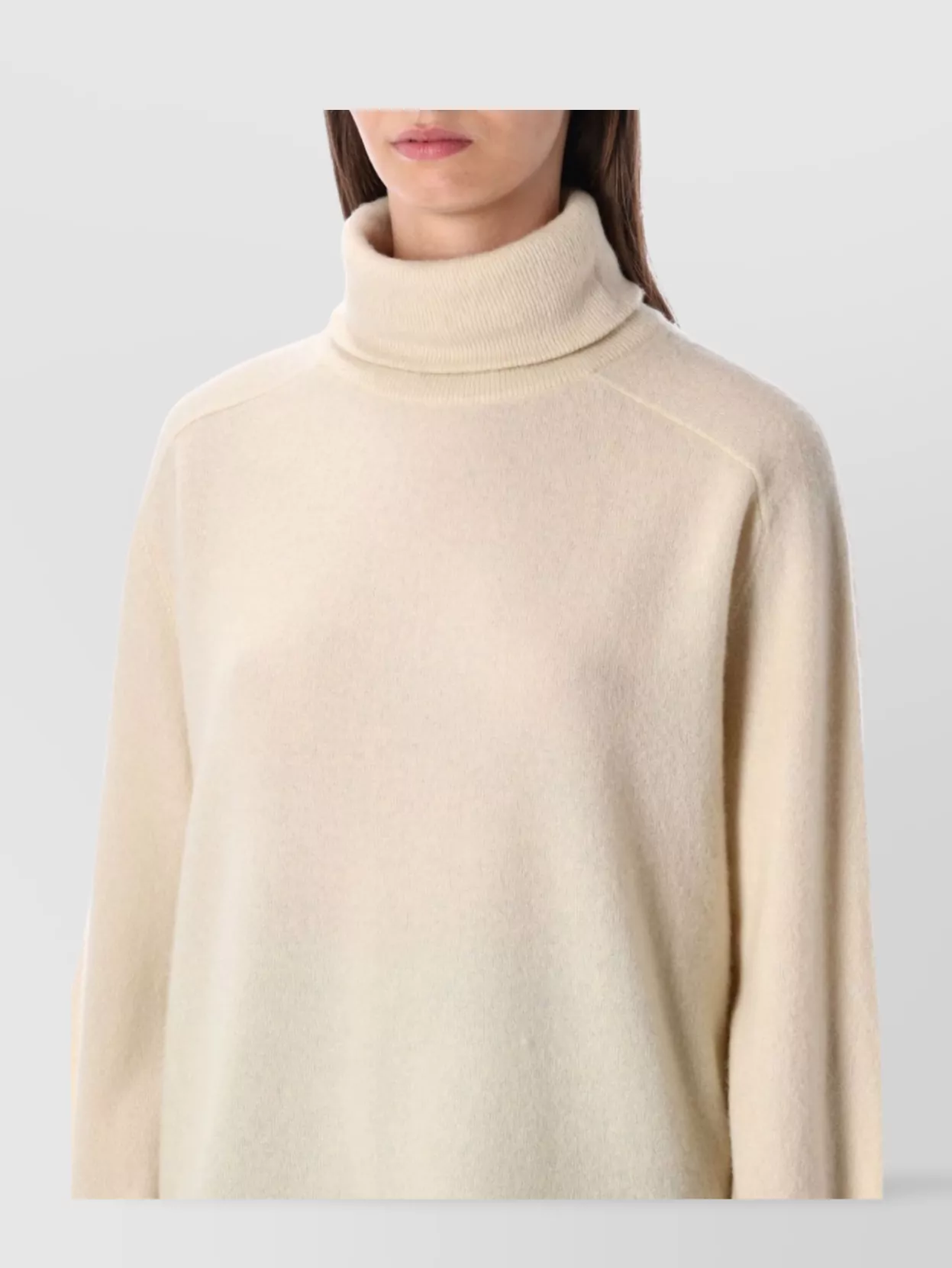 American Vintage High Neck Knit Sweater With Long Sleeves