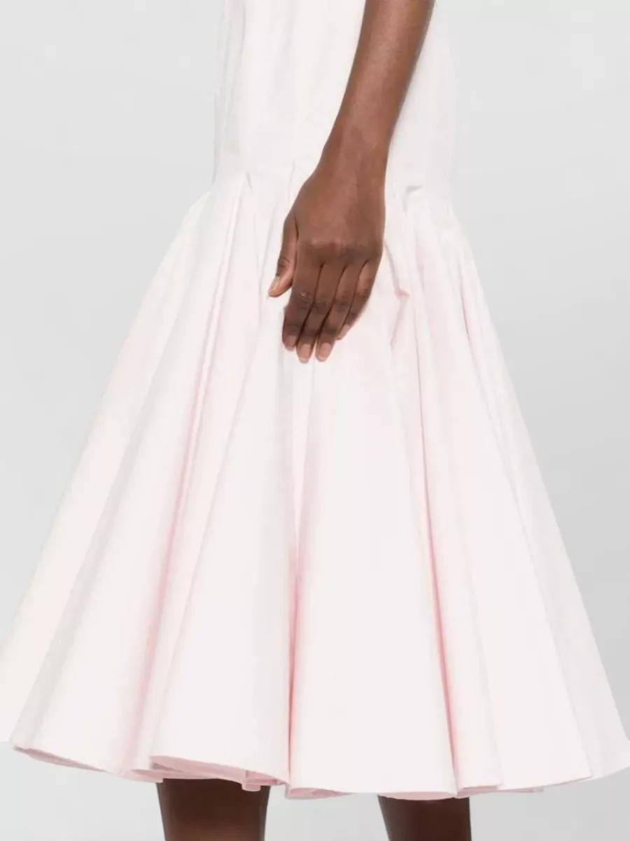 Jacquemus Square-Neck Sleeveless Gathered A-Line Midi Dress