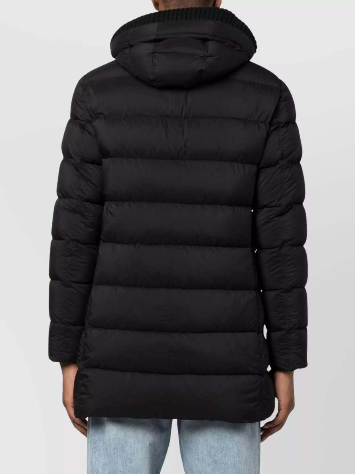 Herno Men's Medium Padded Hooded Long Jacket