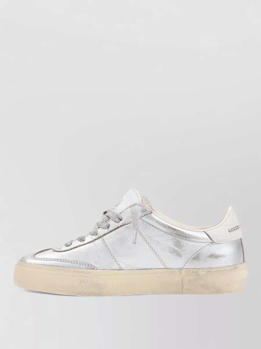 Golden Goose Soulstar Low Top Metallic Sneakers Rubber Sole