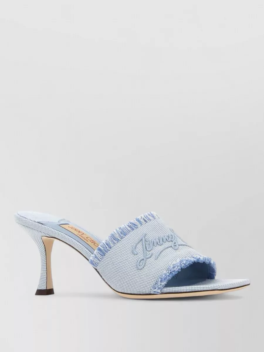 Jimmy Choo two-tone canvas mules