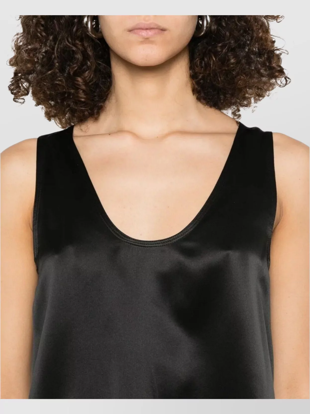 Max Mara Filly Sleeveless U-Neck Top With Side Slits