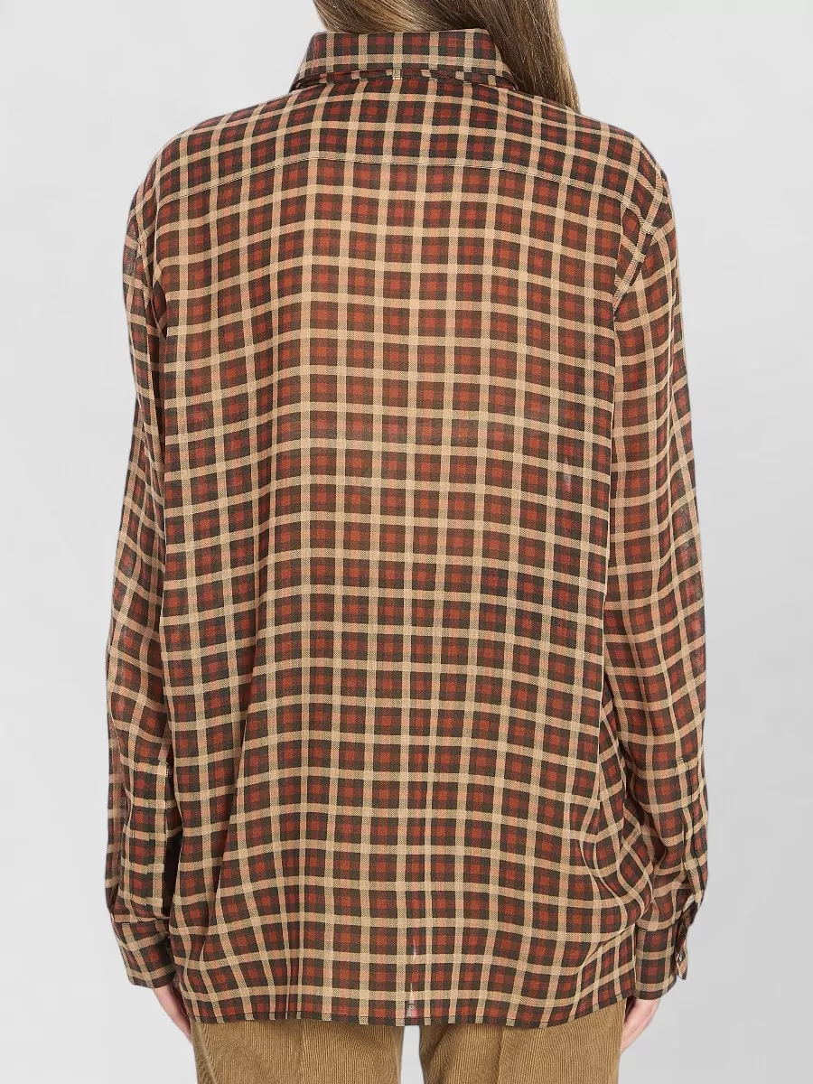 Saint Laurent Cassandre Oversized Wool Shirt Necktie
