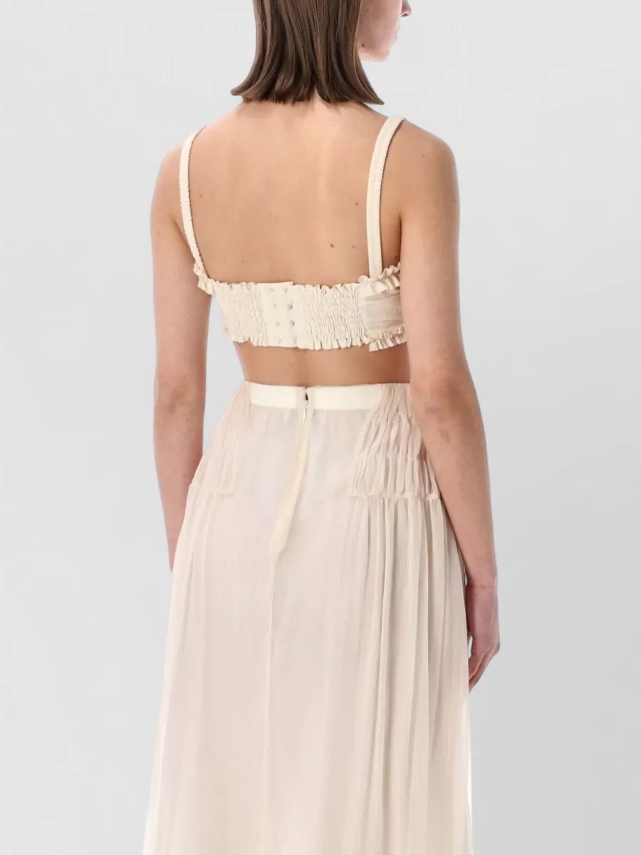 Dries Van Noten Cotton Ruffled Bra Top