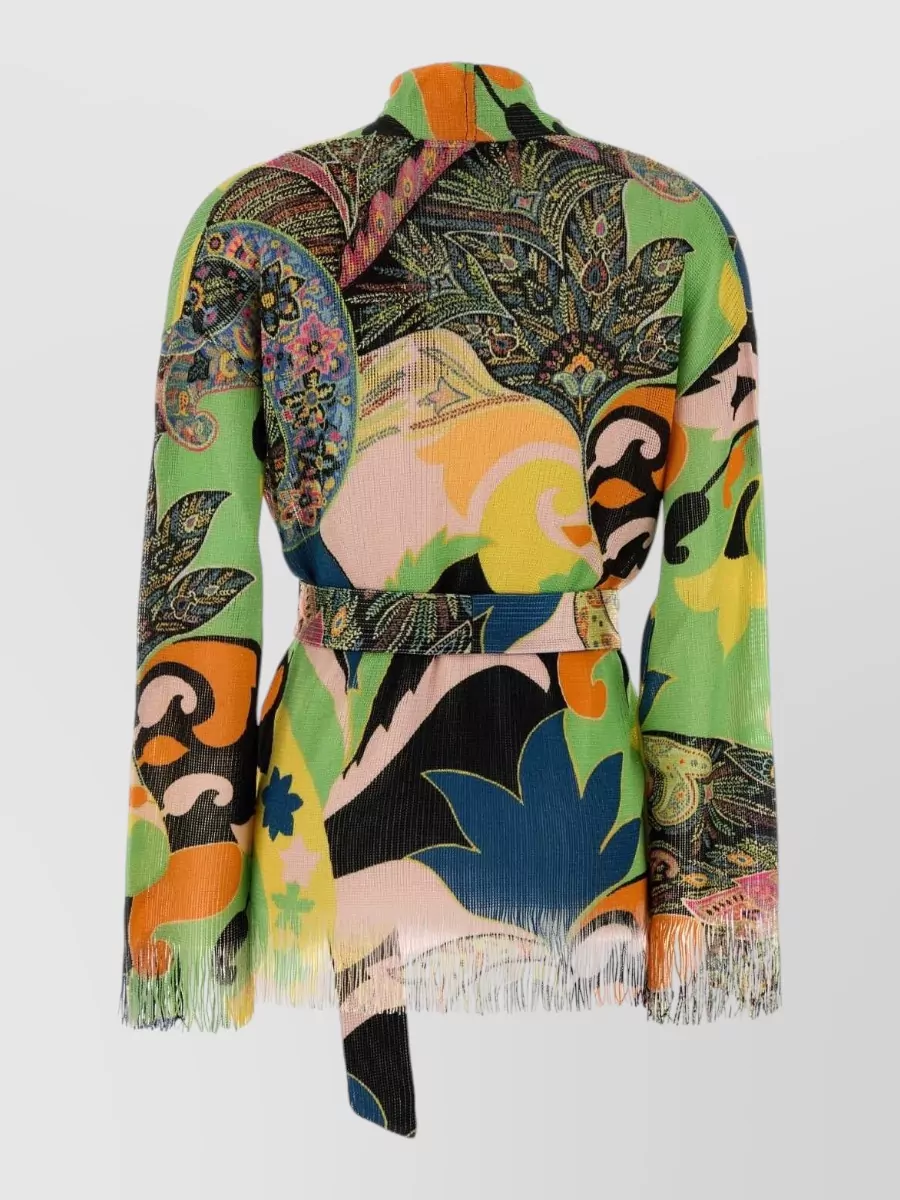 Etro Printed Viscose Fitted Jacket