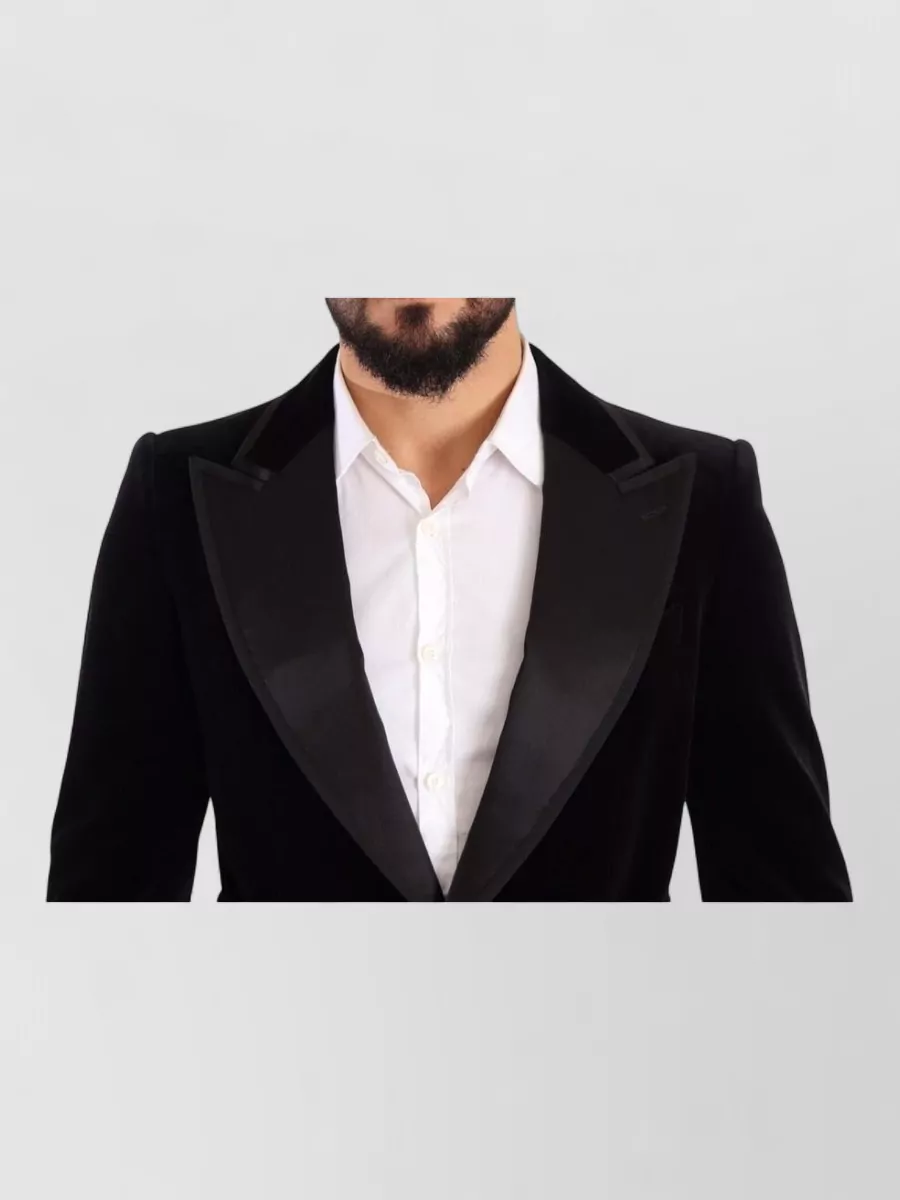 Dolce&Gabbana Velvet Slim-Fit Single-Breasted Blazer
