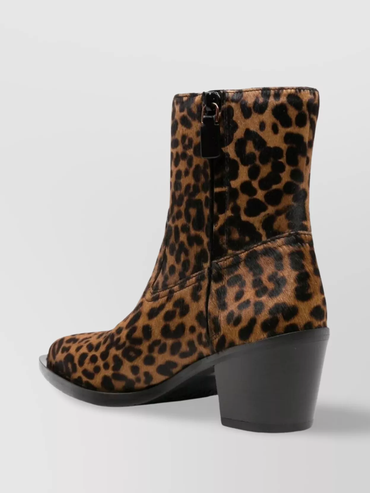 Stuart Weitzman Block Heel Animal Print Bootie