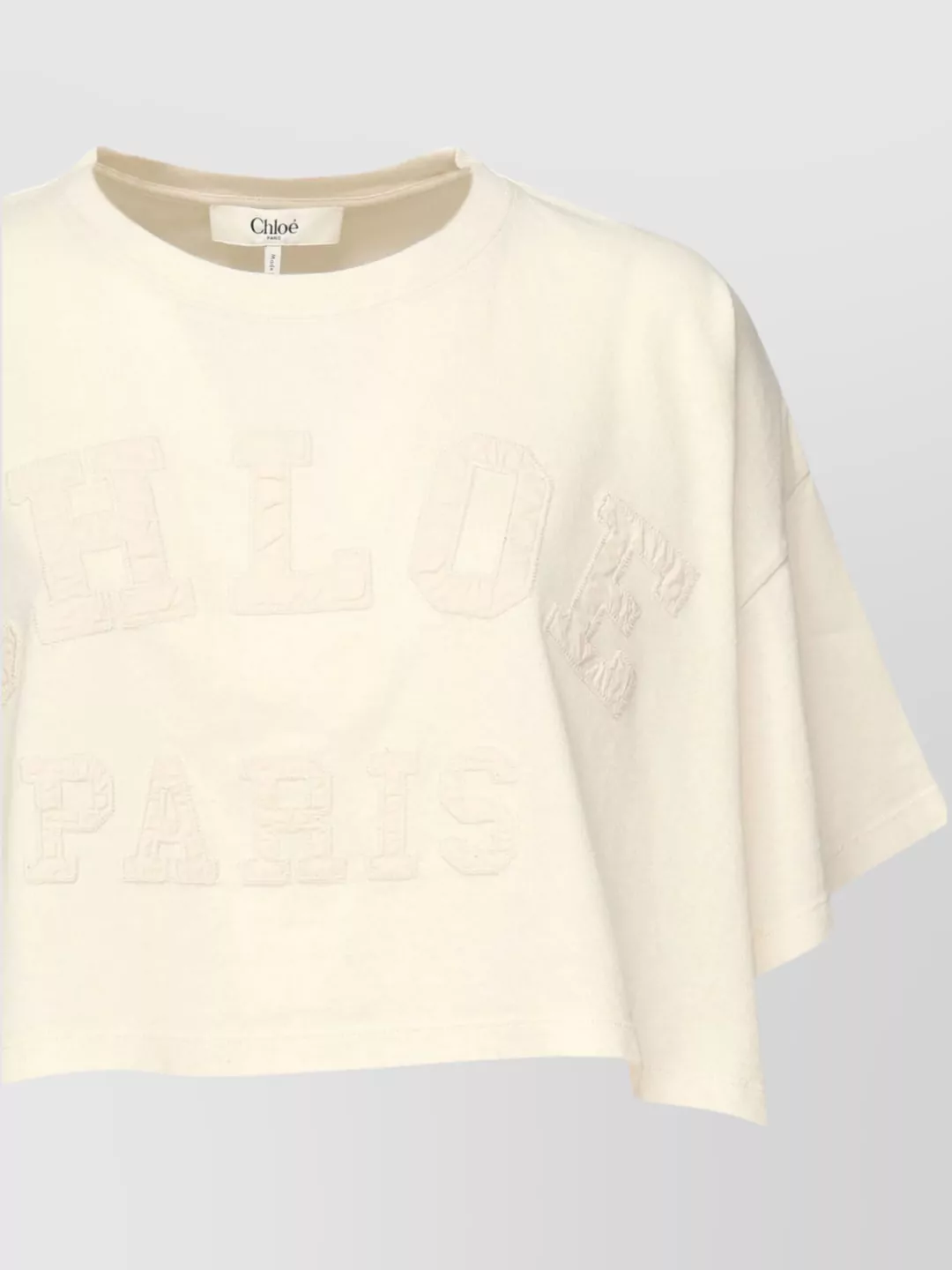 Chloé Biologic Cotton T-shirt With Frontal Logo Patch