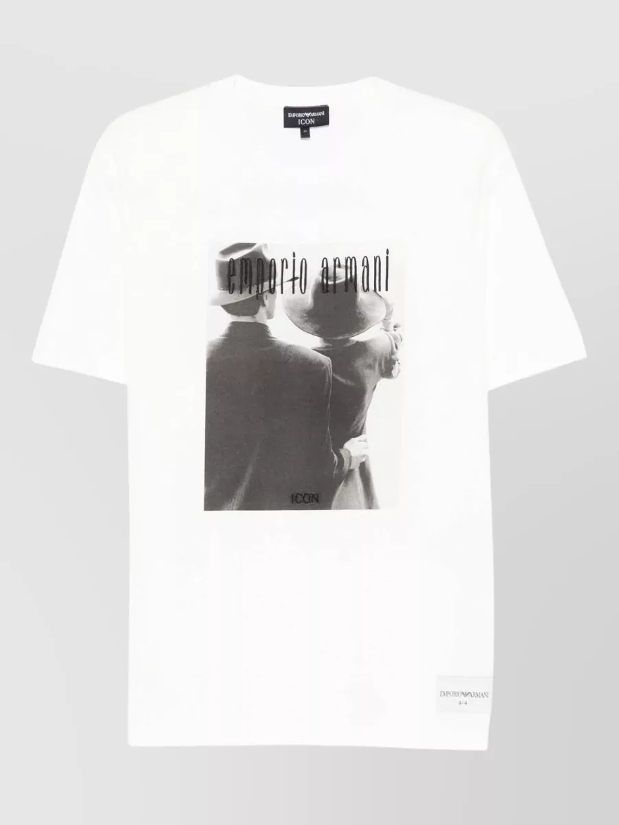 Emporio Armani printed cotton t-shirt