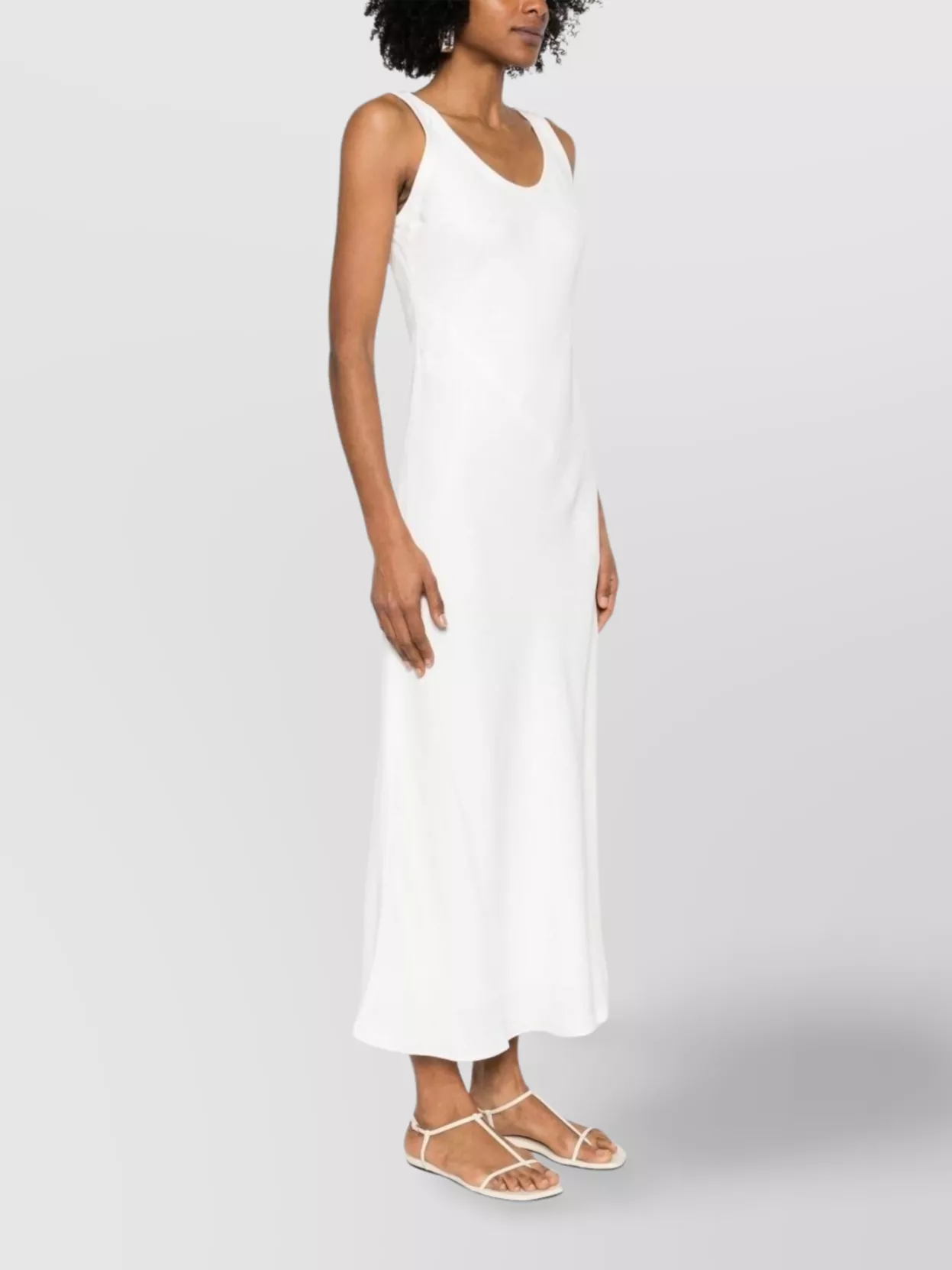 Brunello Cucinelli Knee Length Fitted Silhouette Scoop Back Dress