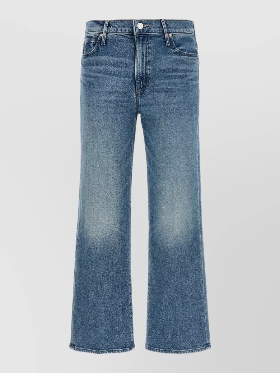 Mother denim cropped straight-leg jeans