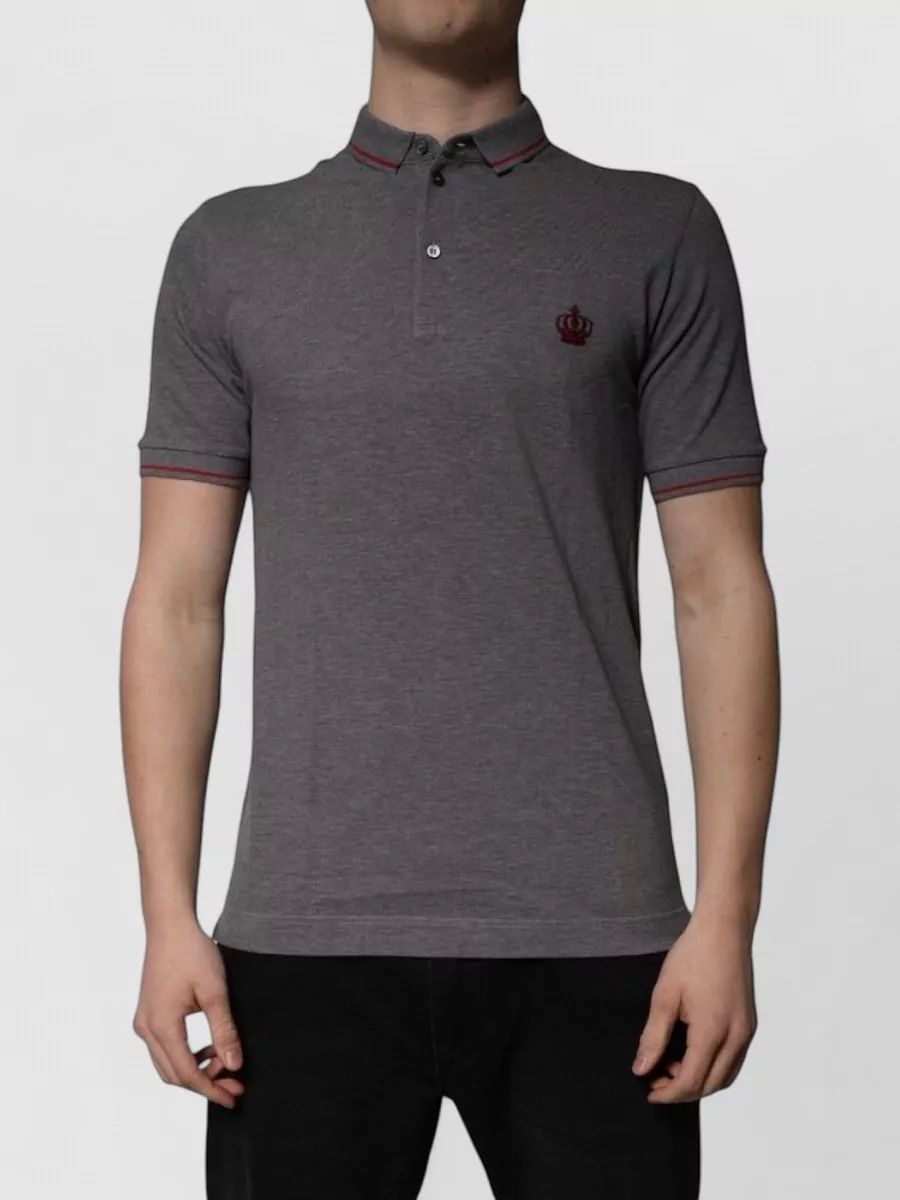Dolce&Gabbana cotton embroidered polo shirt