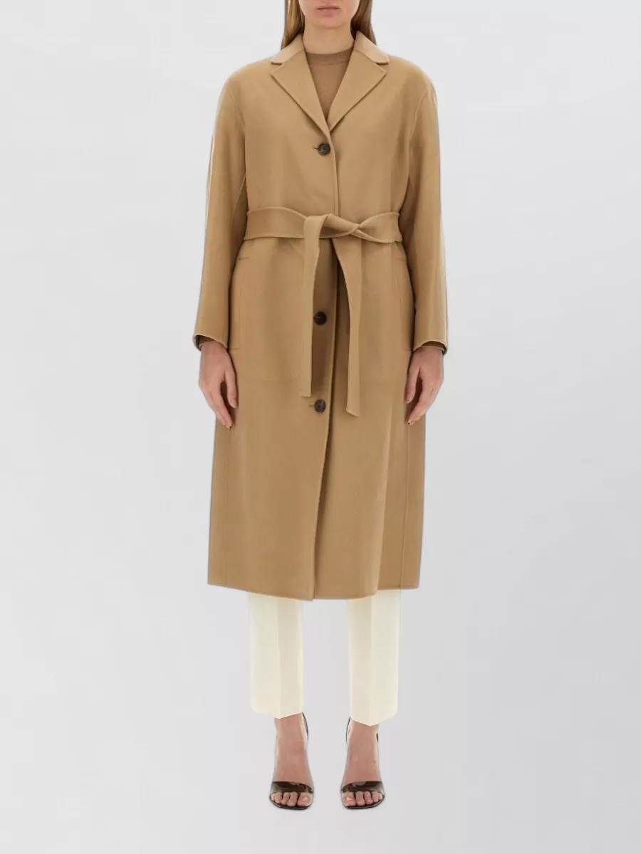 Theory Wool Cashmere Regular-Fit Belted Coat