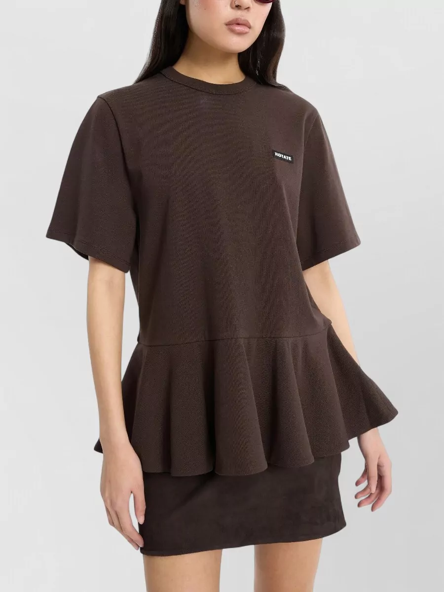 Rotate Suede High-Rise Mini Skirt