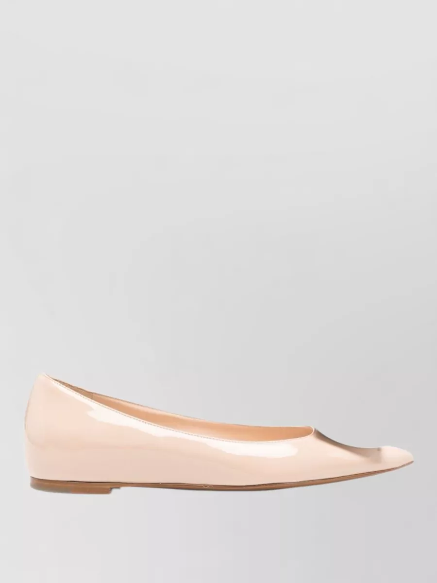 Roberto Festa Leather Pointed-Toe Ballerina Shoes