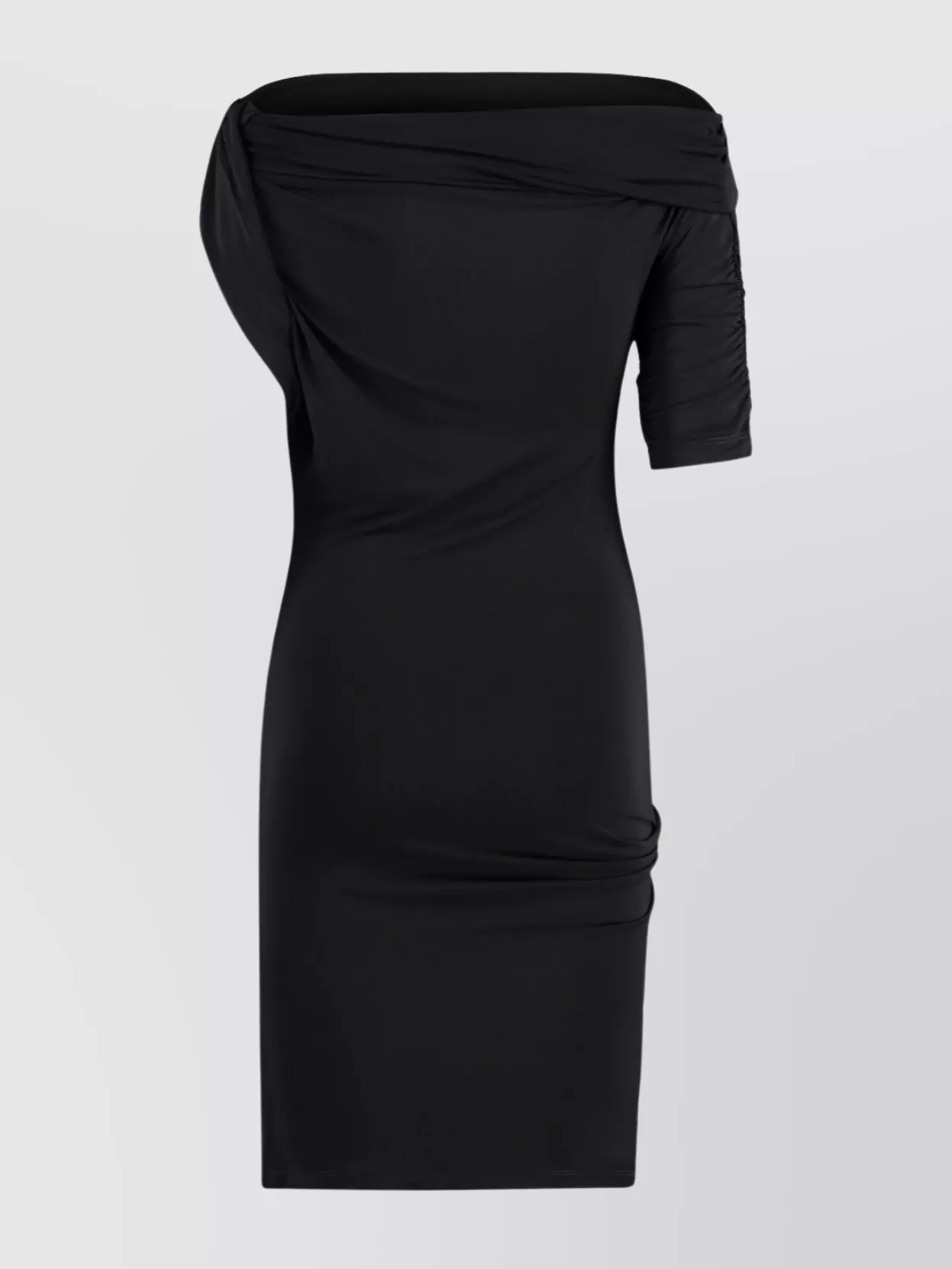 Jacquemus One-Shoulder Knee-Length Dress Ruched Detailing