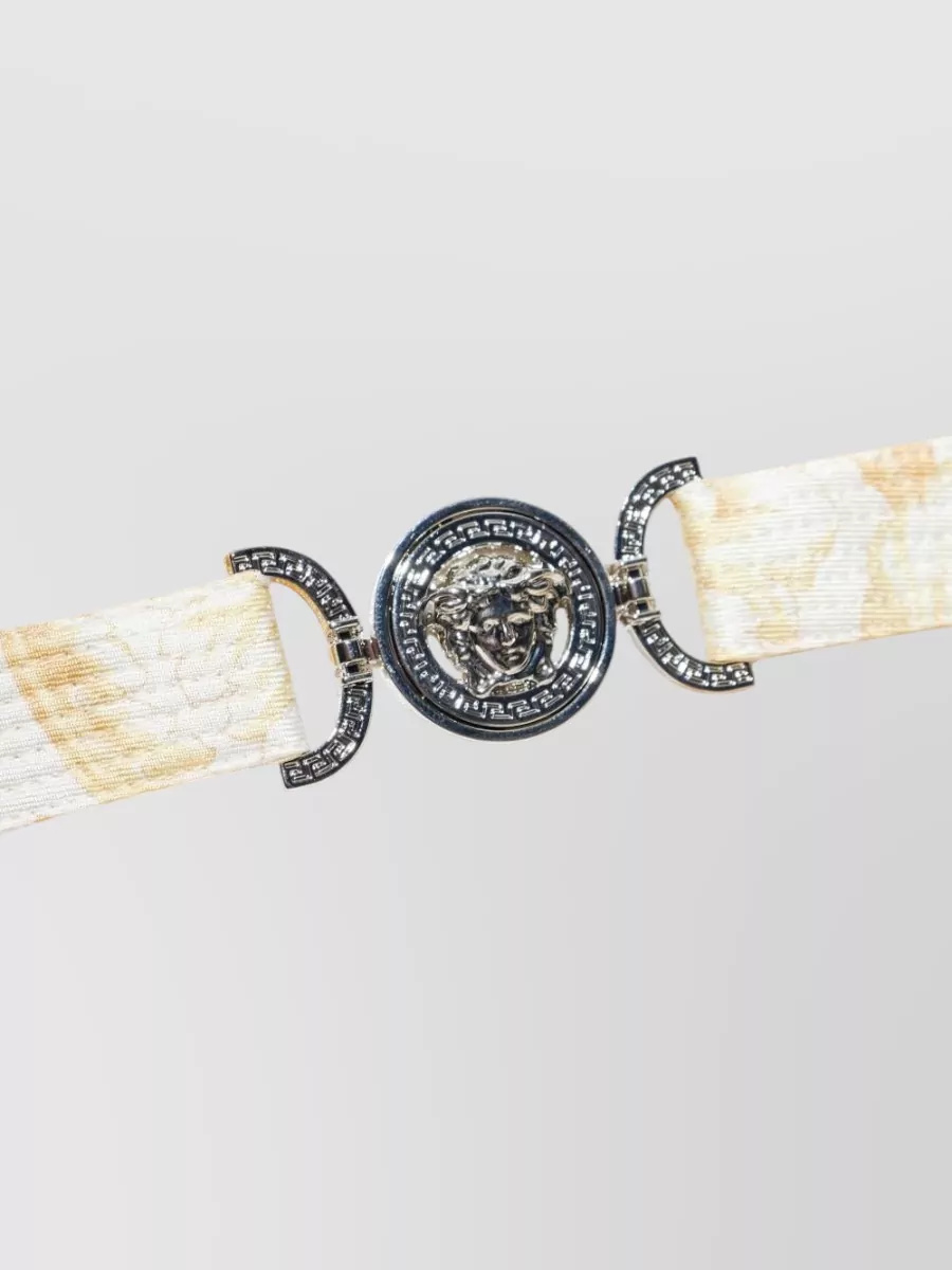 Versace Barocco Silk Shirt Dress Belted Waist