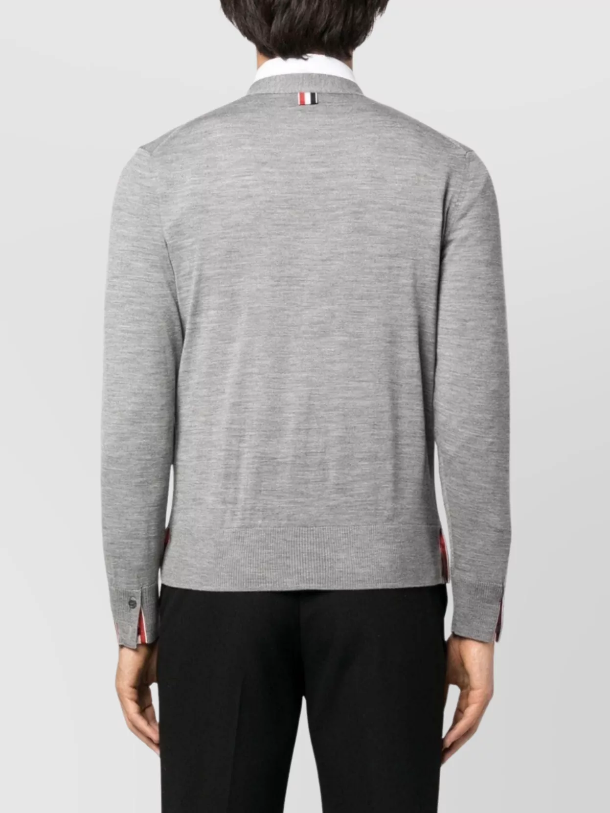 Thom Browne Wool Cardigan In Grey
