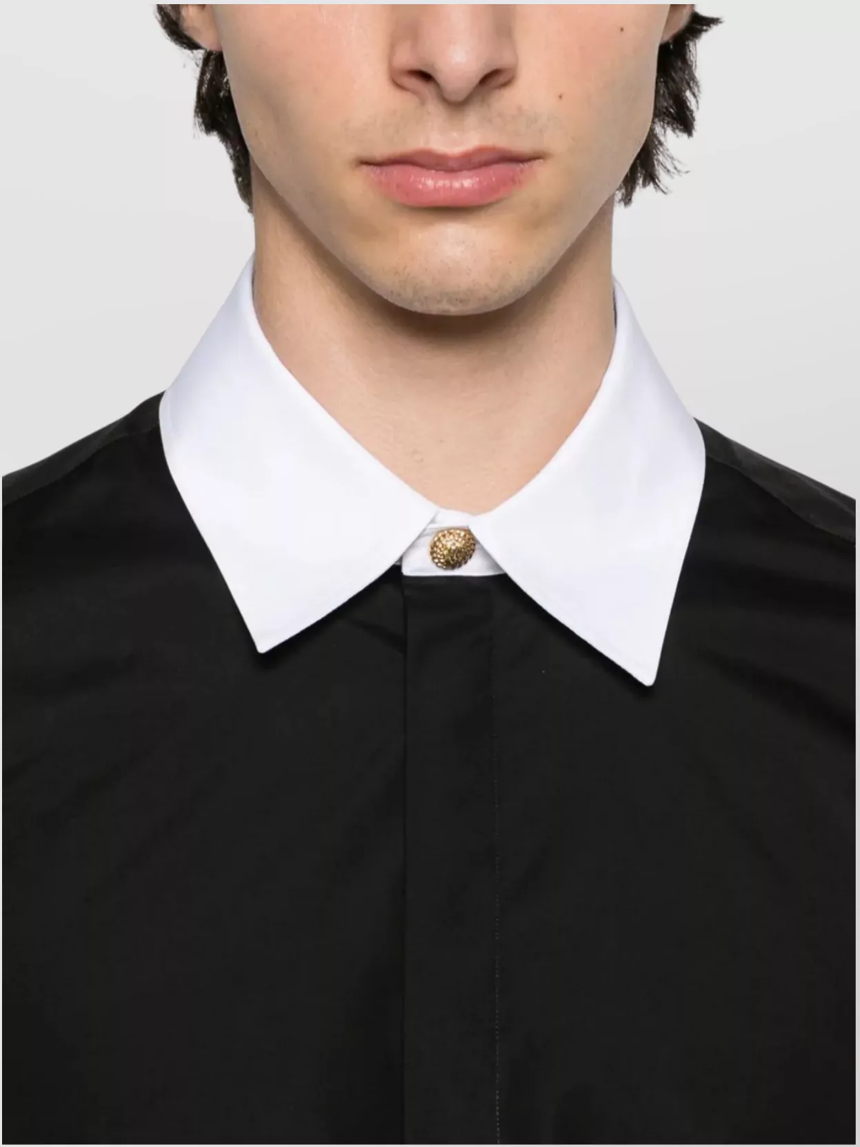 Balmain Collar Contrast Long Sleeves Shirt